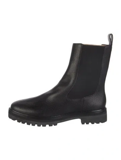 Pre-owned Reformation Leather Chelsea Boots In Black