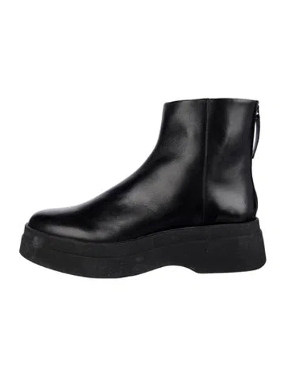 Pre-owned Reformation Leather Chelsea Boots In Black