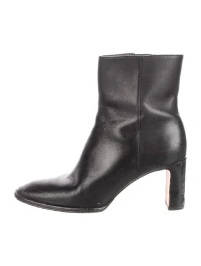 Pre-owned Reformation Leather Chelsea Boots In Black