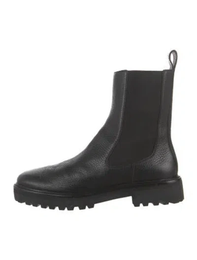 Pre-owned Reformation Leather Chelsea Boots In Black