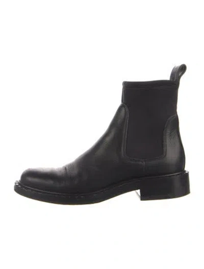 Pre-owned Reformation Leather Chelsea Boots In Blue