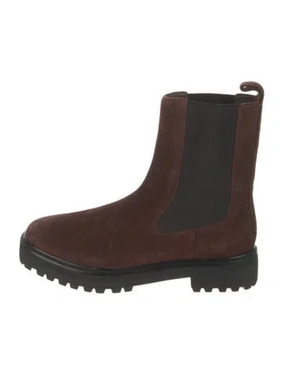Pre-owned Reformation Leather Chelsea Boots In Brown