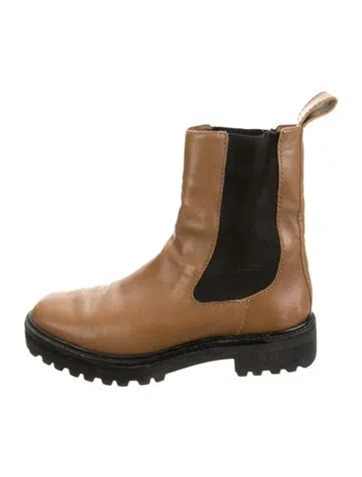 Pre-owned Reformation Leather Chelsea Boots In Brown