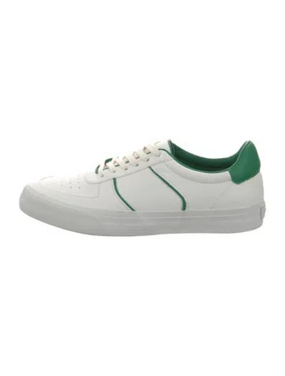 Pre-owned Reformation Leather Colorblock Pattern Sneakers In White