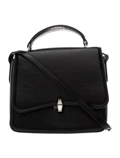 Pre-owned Reformation Leather Crossbody Bag In Black