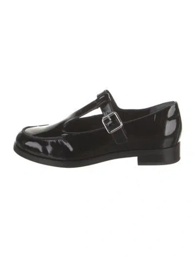 Pre-owned Reformation Leather Cutout Accent Mary Jane Flats In Brown