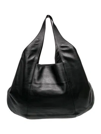 Pre-owned Reformation Leather Hobo In Black