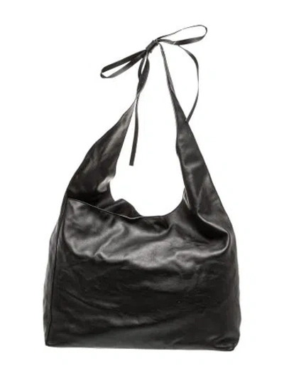 Pre-owned Reformation Leather Hobo In Black