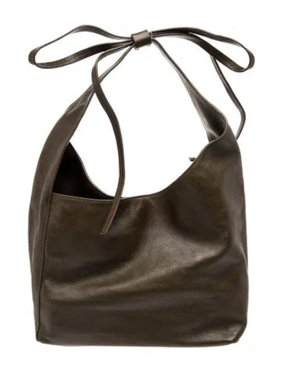 Pre-owned Reformation Leather Hobo In Green