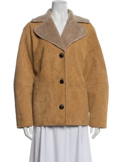 Pre-owned Reformation Leather Jacket In Brown