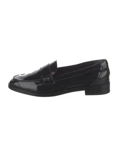 Pre-owned Reformation Leather Loafers In Black