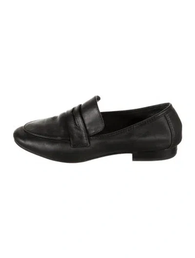 Pre-owned Reformation Leather Loafers In Black
