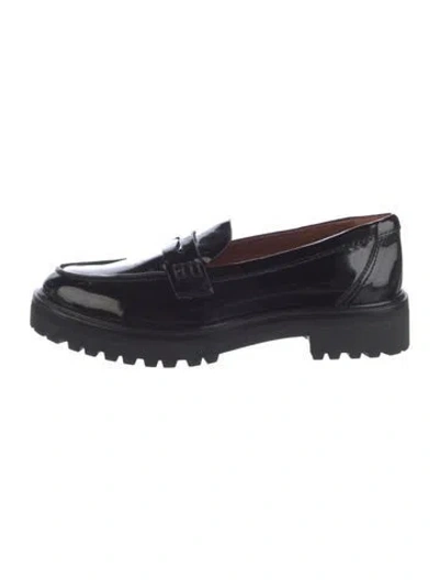 Pre-owned Reformation Leather Loafers In Black