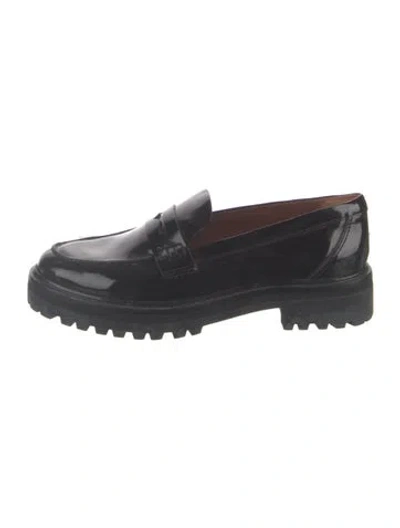 Pre-owned Reformation Leather Loafers In Black