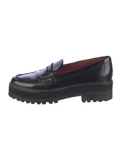 Pre-owned Reformation Leather Loafers In Blue