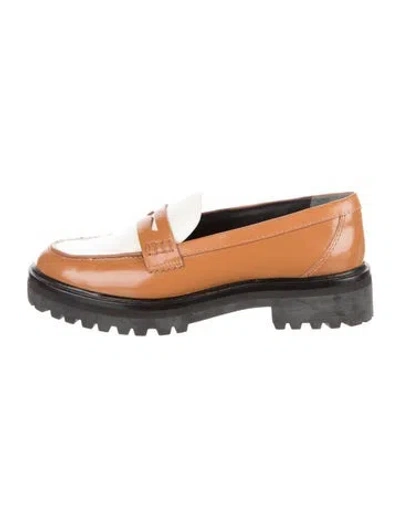 Pre-owned Reformation Leather Loafers In Brown