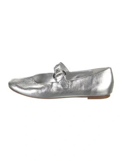 Pre-owned Reformation Leather Mary Jane Flats