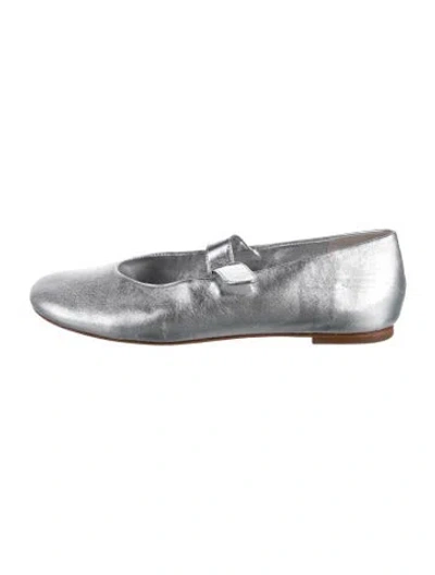 Pre-owned Reformation Leather Mary Jane Flats
