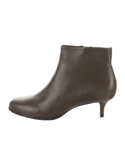 Pre-owned Reformation Leather Mules In Black