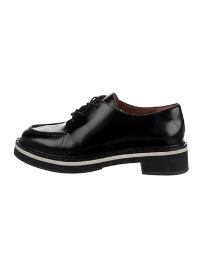 Pre-owned Reformation Leather Oxfords In Black