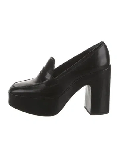 Pre-owned Reformation Leather Pumps In Black