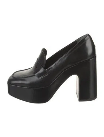 Pre-owned Reformation Leather Pumps In Black