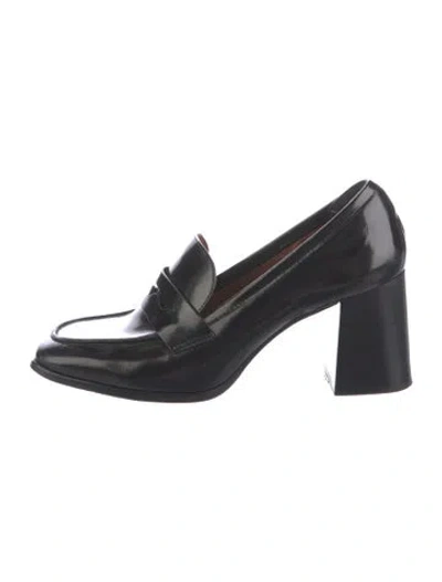 Pre-owned Reformation Leather Pumps In Black