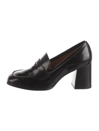 Pre-owned Reformation Leather Pumps In Black