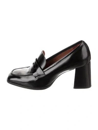 Pre-owned Reformation Leather Pumps In Black