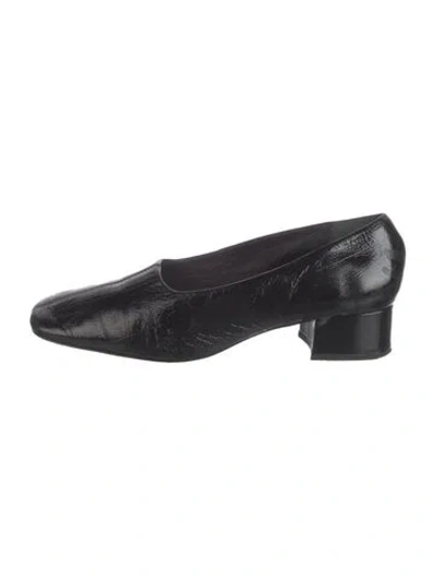 Pre-owned Reformation Leather Pumps In Black
