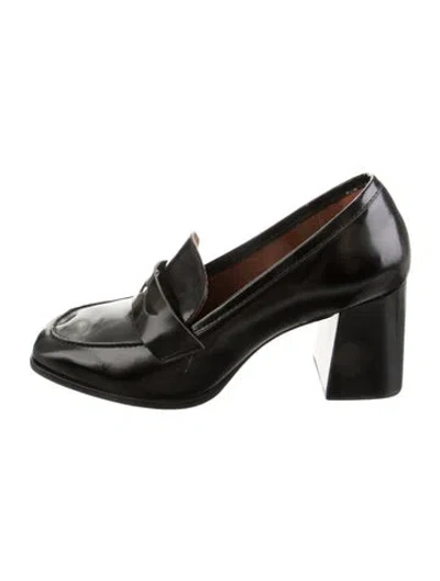 Pre-owned Reformation Leather Pumps In Black
