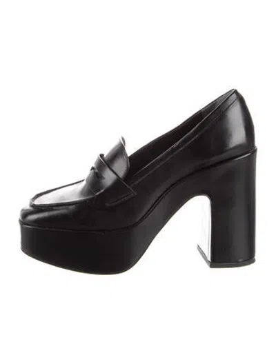 Pre-owned Reformation Leather Pumps In Black