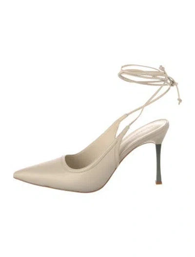Pre-owned Reformation Leather Pumps In Neutrals