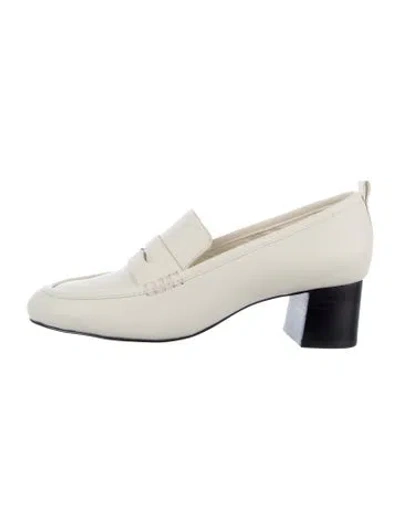 Pre-owned Reformation Leather Pumps In White