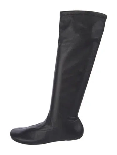 Pre-owned Reformation Leather Riding Boots In Black