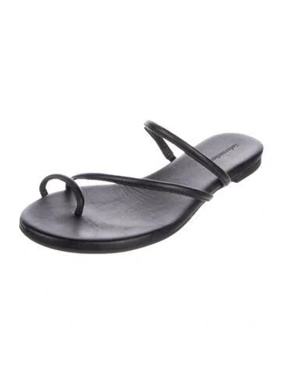 Pre-owned Reformation Leather Sandals In Black
