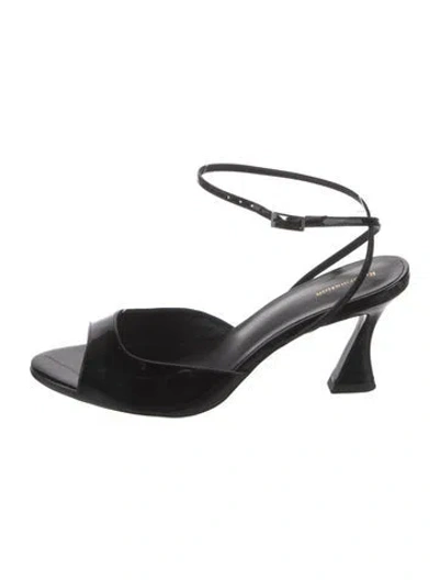 Pre-owned Reformation Leather Sandals In Black