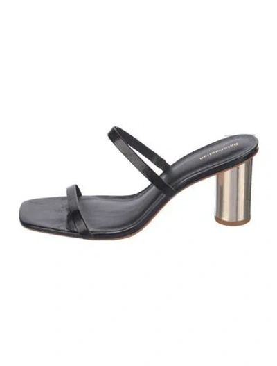 Pre-owned Reformation Leather Sandals In Black