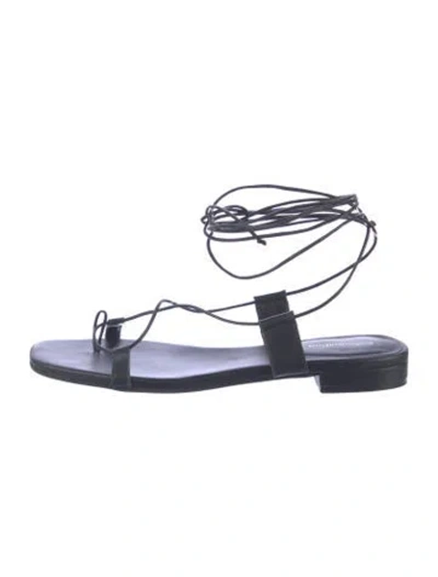Pre-owned Reformation Leather Sandals In Blue