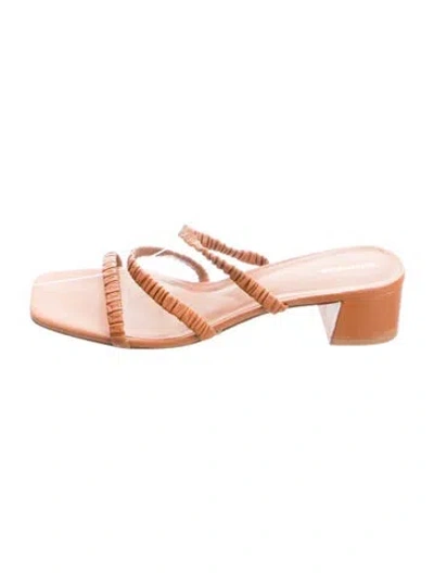Pre-owned Reformation Leather Sandals In Brown
