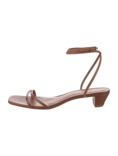 Pre-owned Reformation Leather Sandals In Brown