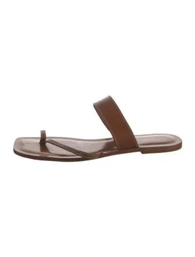 Pre-owned Reformation Leather Sandals In Brown