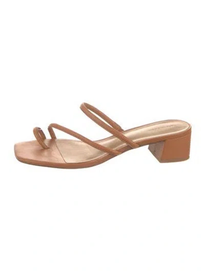 Pre-owned Reformation Leather Sandals In Brown