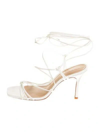 Pre-owned Reformation Leather Sandals In Neutral