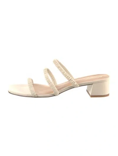 Pre-owned Reformation Leather Sandals In Neutral