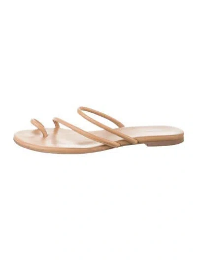 Pre-owned Reformation Leather Sandals In Neutrals