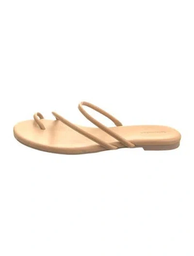 Pre-owned Reformation Leather Sandals In Neutrals