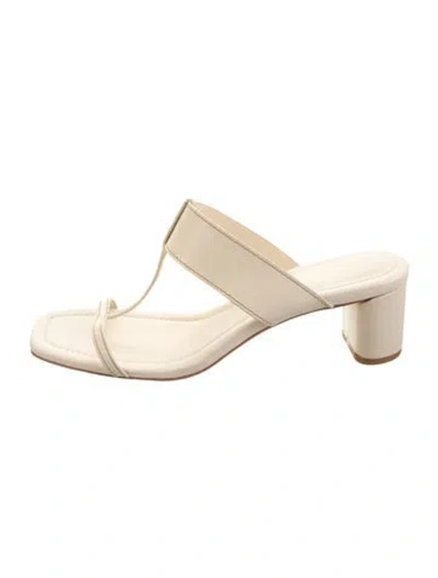 Pre-owned Reformation Leather Sandals In Neutrals