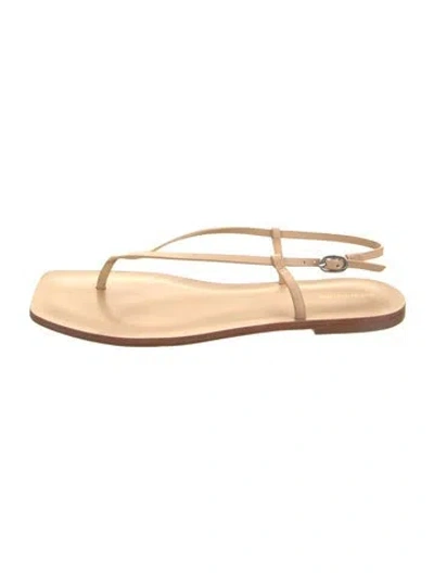 Pre-owned Reformation Leather Sandals In Neutrals