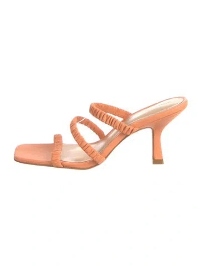 Pre-owned Reformation Leather Sandals In Orange